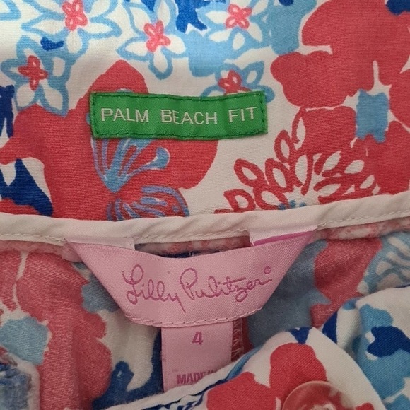 Lilly Pulitzer Floral Pants Size 4 - Picture 2 of 5